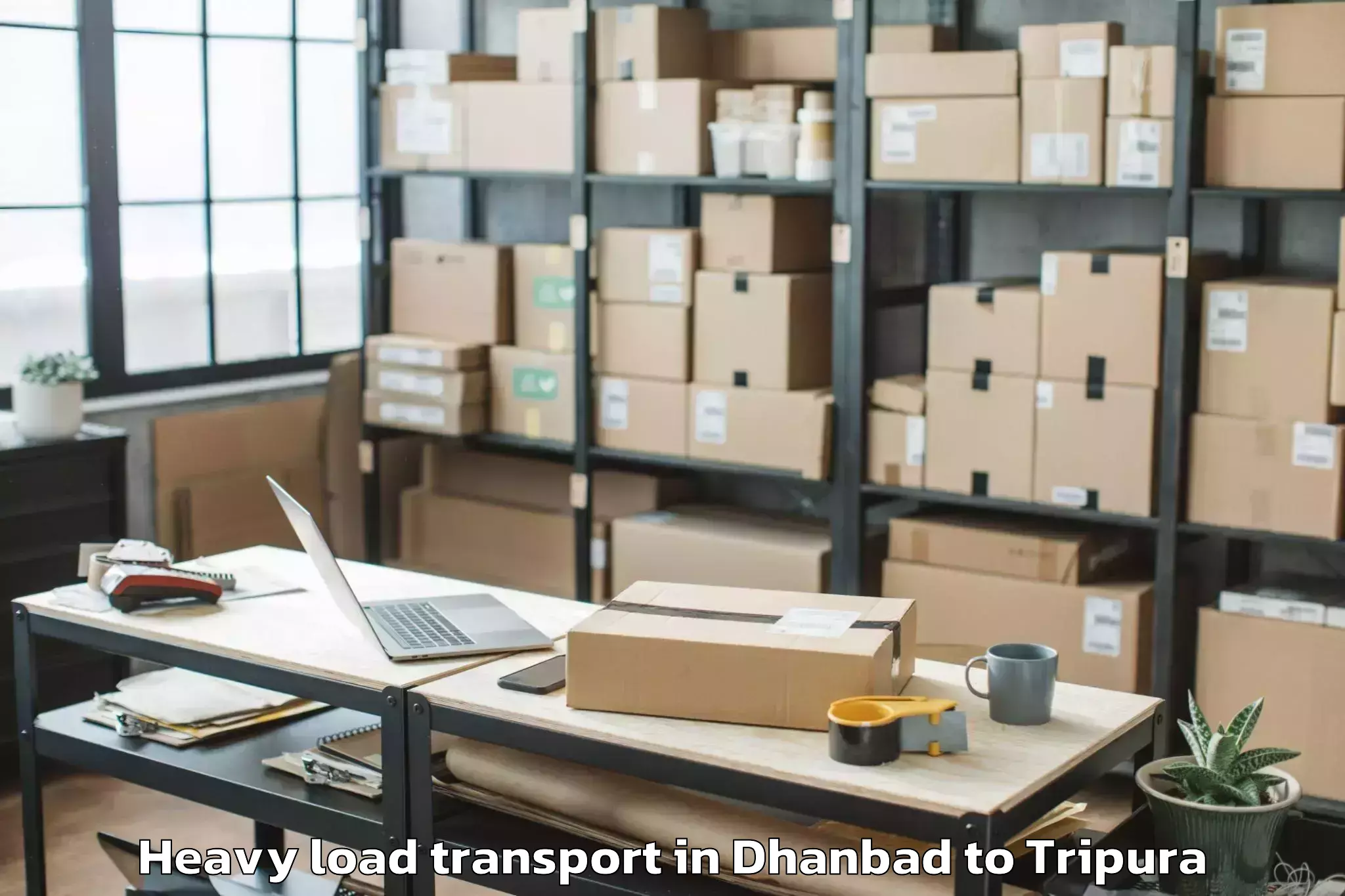 Top Dhanbad to Kailashahar Airport Ixh Heavy Load Transport Available